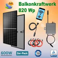 PVE Balkonkraftwerk Komplettpaket Photovoltaikanlage Set 820 Wp / 600 W Modul 